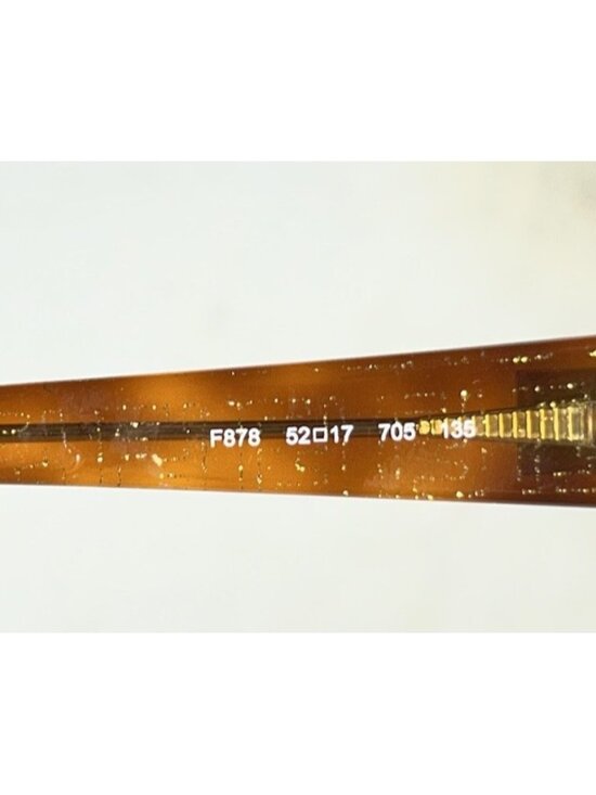 Fendi F878 705 Bronze Full Rim Metal Rectangular Eyeglasses Frames 52-17-135 main image 4